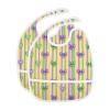 foixnub Baby Bibs for Boys Girls Purple Green Stripes Bows Newborn Drooling Bibs for Feeding Teething Soft Adjustable 5pack view 2