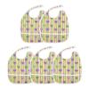 foixnub Baby Bibs for Boys Girls Purple Green Stripes Bows Newborn Drooling Bibs for Feeding Teething Soft Adjustable 5pack view 3