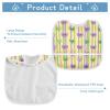 foixnub Baby Bibs for Boys Girls Purple Green Stripes Bows Newborn Drooling Bibs for Feeding Teething Soft Adjustable 5pack view 4
