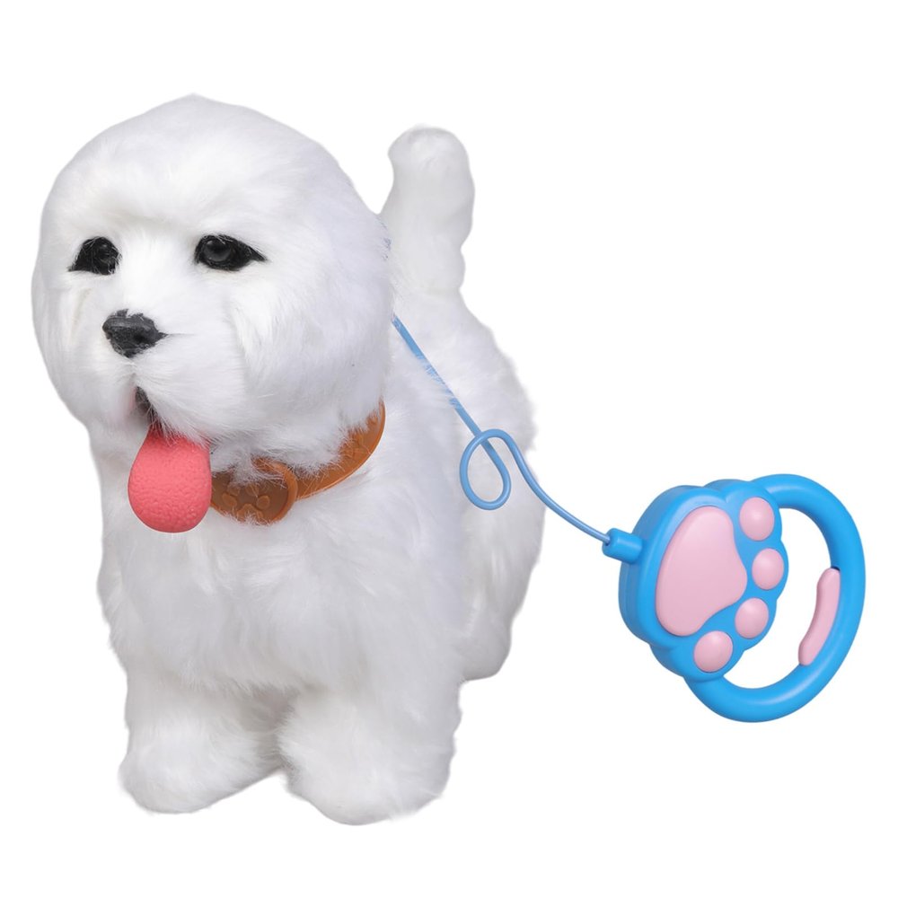 Mjaie Versatile Educational Electric Plush Toy Dog for Home Park Activities Talks and Tongue Out Fun Golden Retrievers Toy