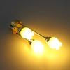 1/12 Scale Dollhouses Chandelier Three Head Ceiling Lamp LED Light with Gold Base Designs for Living Room Scene Display Collectible Dollhouses Accessories view 3