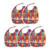 foixnub Baby Bibs for Boys Girls Colorful Gummy Bear Newborn Drooling Bibs for Feeding Teething Soft Adjustable 1pack view 3