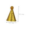 TOYANDONA 10pcs Colorful Glittery Cone Birthday Party Hats L Size Reusable Sparkly Celebration Headwear for Boys Birthday Supplies Style view 2