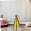 TOYANDONA 10pcs Colorful Glittery Cone Birthday Party Hats L Size Reusable Sparkly Celebration Headwear for Boys Birthday Supplies Style view 4