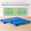 ECR4Kids Stackable Kiddie Cot Corner, Replacement Parts, Daycare Essentials, Blue, 4-Pack view 4