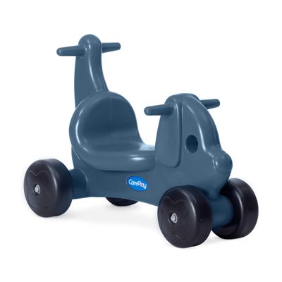 Careplay 2-in-1 Puppy Push & Ride-on Toy, Indoor & Outdoor Use, Earth Tone Color, Recommended for Children up to 50lbs, Made in The USA, Mist Blue