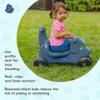 Careplay 2-in-1 Puppy Push & Ride-on Toy, Indoor & Outdoor Use, Earth Tone Color, Recommended for Children up to 50lbs, Made in The USA, Mist Blue view 3