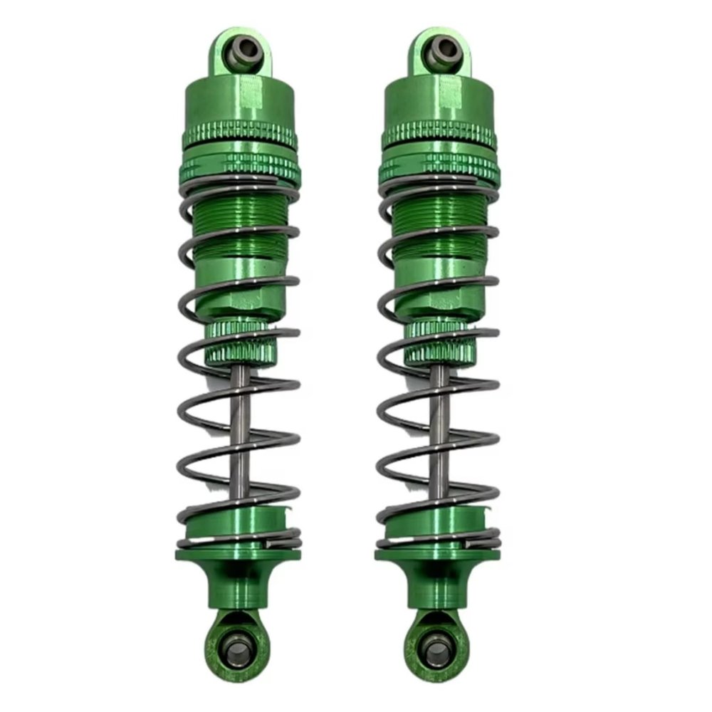 RC car Components Compatible With HBtoys R1001 R1002 R1003 1/10 RC Car Upgrade Parts Metal Front And Rear Hydraulic Shock Absorbers(Green)