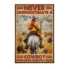 1000 Piece Cowboy Wooden Puzzles Never Underestimate A Cowboy Fun and Challenging Unique Relaxing Activity Unique and Perfectly Fitting Puzzle for Adults 29.5x19.7 Inch view 1