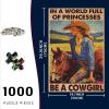 1000 Piece Cowgirl Wooden Puzzles Be A Cowgirl Can Improve Fine Motor Skills and Image Recognition Abilities and Promote Both Cooperative and Independent 29.5x19.7 Inch view 2