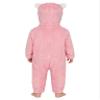 Zaldita Unisex Baby Cute Animal Costume Hooded Romper Jumpsuit with 3D Tai Halloween Cosplay Outfits Pink Cat 12-18 Months view 2