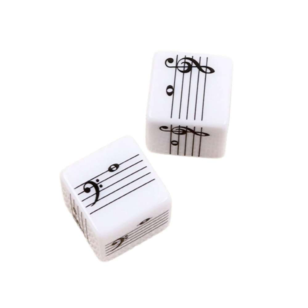2pcs Music Staff Dices Toy for Starter to Identify Staff Patterns and Improve Memory Skill Safely Dices Toy