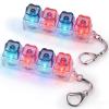 2 PCS Keyboard Fidget Toy for Adults, Keyboard Fidget Clicker with LED Light, Cat Shape Fidget Keychain 4-in-1 Button for Stress Relief & Anxiety Decompression (Black and Red) view 1