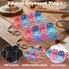 2 PCS Keyboard Fidget Toy for Adults, Keyboard Fidget Clicker with LED Light, Cat Shape Fidget Keychain 4-in-1 Button for Stress Relief & Anxiety Decompression (Black and Red) view 4