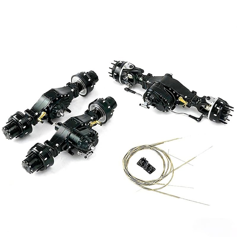 wheelfun Lesu 6 * 6 Front Rear Reduction Wheel Axle Shaft Differential 1/14 Rc Truck for Tamiya
