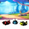 3pcs Articulated Bumble Bee Glow in The Dark Bees, Printed Stress Relief Desk Toy - 3D Printed in USA - GID-BBEE-3X view 2