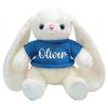 SCZQOVR Personalized Easter Bunny Stuffed Animal - Custom Name Embroidered Soft Plush Toy, Easter Basket Gift for Baby Shower, Birthday, Ideal for Newborn, Toddler, Kids & Easter Basket Stuffers view 1