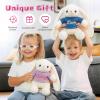 SCZQOVR Personalized Easter Bunny Stuffed Animal - Custom Name Embroidered Soft Plush Toy, Easter Basket Gift for Baby Shower, Birthday, Ideal for Newborn, Toddler, Kids & Easter Basket Stuffers view 2