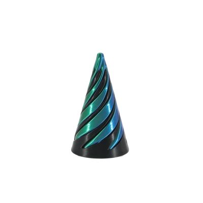 3D Printed Spiral Cone Toy Impossible Pyramid Passthrough Sculpture Pass Through Pyramid Toy for Adult(Color 2)