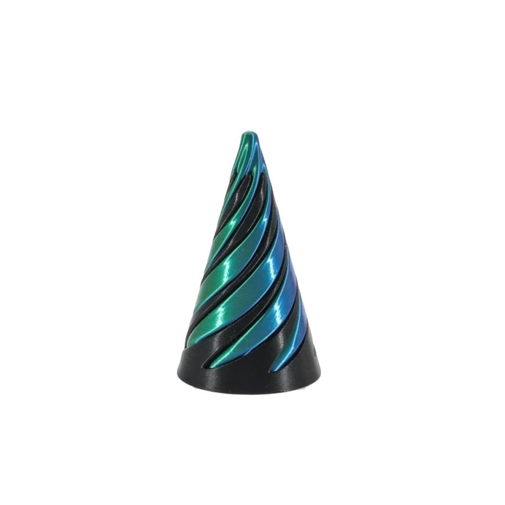 3D Printed Spiral Cone Toy Impossible Pyramid Passthrough Sculpture Pass Through Pyramid Toy for Adult(Color 2)