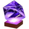 1pc Cube Storm Glass Weather Forecaster Storm Glass Weather Predictor Globe With Cube Design For Home Office Desktop Dec (With Light Base) globe view 1
