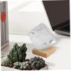 1pc Cube Storm Glass Weather Forecaster Storm Glass Weather Predictor Globe With Cube Design For Home Office Desktop Dec (With Light Base) globe view 3