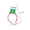 Abaodam Christmas Top Hat Headband for Women, Green Mini Hat with 3 Replacement Cards, Holiday Party and New Year Celebration Accessory, Christmas Themed Headwear for Festive Cosplay view 2