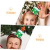 Abaodam Christmas Top Hat Headband for Women, Green Mini Hat with 3 Replacement Cards, Holiday Party and New Year Celebration Accessory, Christmas Themed Headwear for Festive Cosplay view 3
