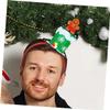 Abaodam Christmas Top Hat Headband for Women, Green Mini Hat with 3 Replacement Cards, Holiday Party and New Year Celebration Accessory, Christmas Themed Headwear for Festive Cosplay view 4
