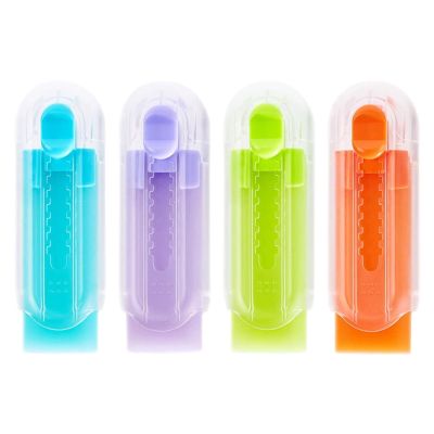 4pcs Candy Color Push Pull Eraser Sliding Retractable Rubber Erasers Gentlely Erasing for Worker Push Pull Eraser