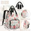 BICUUZHI Watermelon Strawberry Diaper Bag Backpack Essentials Travel Tote Multifunction Waterproof Bag with Stroller Straps USB Charging Port view 3
