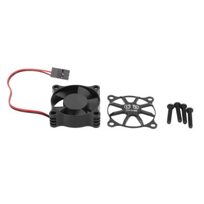 35x35mm Aluminum Alloy RC Motor Cooling Fan, Wireless ESC Cooling Fan with Protective Cover for 1/10 1/12 1/8 Scale RC Cars, Lightweight Fast Heat Dissipation (Black)