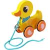 Baby Pull Toy, Wooden Pull Toy with Bell & Non-Slip Wheel, Interactive Duck for 1-3 Year Olds, Develops Mobility, Balance & Hand Eye Coordination Skills, Yellow, Duck, Baby view 2