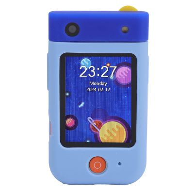 FAUOSWUK Kids Smart Phone Toy, 2.8 Inch Touch Screen 1080P Resolution with 180 Flip Camera for Toddlers, Music Video Player Educational Games (Cat Blue)