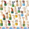DoubleFill 32 Pcs Wood Animal Painting Craft Kits for Kids, Various view 1
