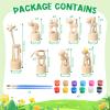 DoubleFill 32 Pcs Wood Animal Painting Craft Kits for Kids, Various view 2