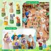 DoubleFill 32 Pcs Wood Animal Painting Craft Kits for Kids, Various view 4