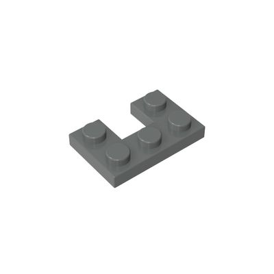 XYEIUGO Gobricks 73831 Plate 2X3 with 1X1 Cutout, Dark Bluish Gray, 10 pcs