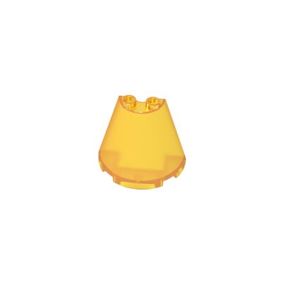 Gobricks GDS-90133 38317 Cone Half 2X4X3, Trans Orange, 10 pcs Brick Parts