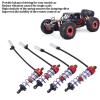 Shock Absorber Suspension 92mm Front 105mm Rear Oil Adjustable Damper High Strength Aluminum Alloy for 1/10 RC Car Truggy Truck ZD Racing HSP (Red) view 2
