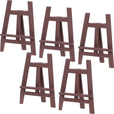 JOINPAYA 5pcs Miniature Wooden Easel Display Stands for Dollhouse Decor, Miniature Easel Ornaments for Craft and Home Gallery Accessories