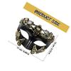 ARTIBETTER Halloween Roman Warrior Half-face Mask for Men, Black Gold Cosplay Mask for Festival, Party, and Carnival Dress-up Accessories view 2