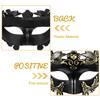 ARTIBETTER Halloween Roman Warrior Half-face Mask for Men, Black Gold Cosplay Mask for Festival, Party, and Carnival Dress-up Accessories view 3