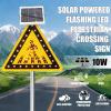 30x30IN Solar LED Flashing Crosswalk Lights & Signs, Durable Aluminum Traffic Safety Solutions for Enhanced Pedestrian Protection - 24x24IN Available view 2