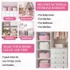 Junkin 3 Pack Pink Gift Basket Empty Cotton Woven Laundry Basket 15 x 10 x 8.7 Inch Pink Storage Bin for Closet Organizing Nursery view 4