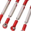 8Pcs Metal Adjustable Steering Linkage, Aluminum Alloy Servo Link Pull Rod for WPL C14 C24 B14 MN D90 D91 RC Cars, Upgraded Replacement Part with Textured Design (Red) view 4
