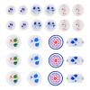 Magibeads 30Pcs Miniature Blue and White Porcelain Resin Plates Chinese Style Flower Mini Plate Resin Decorations Micro Landscape Decoration Small Tableware Imitation Ceramic Bowl Tiny Dishes Ornament view 1