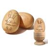 Custom Musical Easter Egg Shaker 2026, Hollow Fillable Wooden Easter Basket Stuffer, Personalized First Easter Gift for Boys Girls, Easter Home Decor (Egg Cup Wooden Egg) view 1