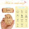 Custom Musical Easter Egg Shaker 2026, Hollow Fillable Wooden Easter Basket Stuffer, Personalized First Easter Gift for Boys Girls, Easter Home Decor (Egg Cup Wooden Egg) view 2