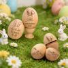 Custom Musical Easter Egg Shaker 2026, Hollow Fillable Wooden Easter Basket Stuffer, Personalized First Easter Gift for Boys Girls, Easter Home Decor (Egg Cup Wooden Egg) view 4